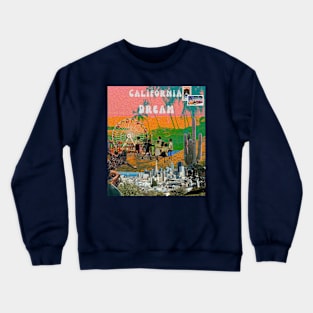 California Dream: Retro Summery Collage Crewneck Sweatshirt